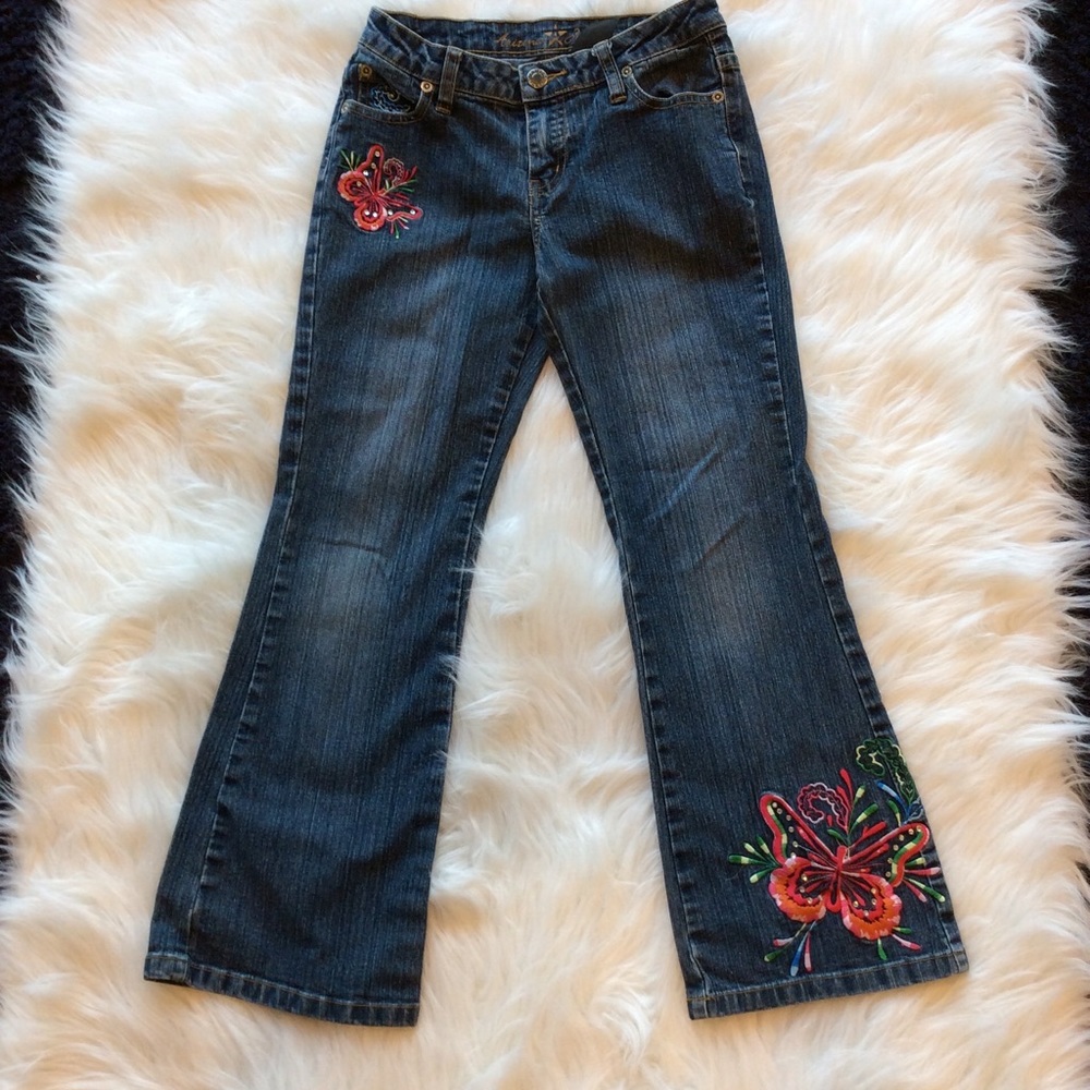 Arizona Jeans girls 8 butterfies stretch - Picture 2 of 4